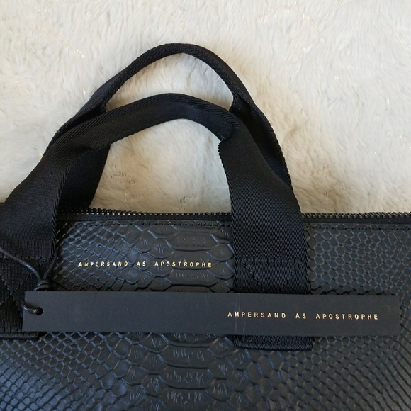 Ampersand as Apostrophe Black Python Backpack Tote main image 9